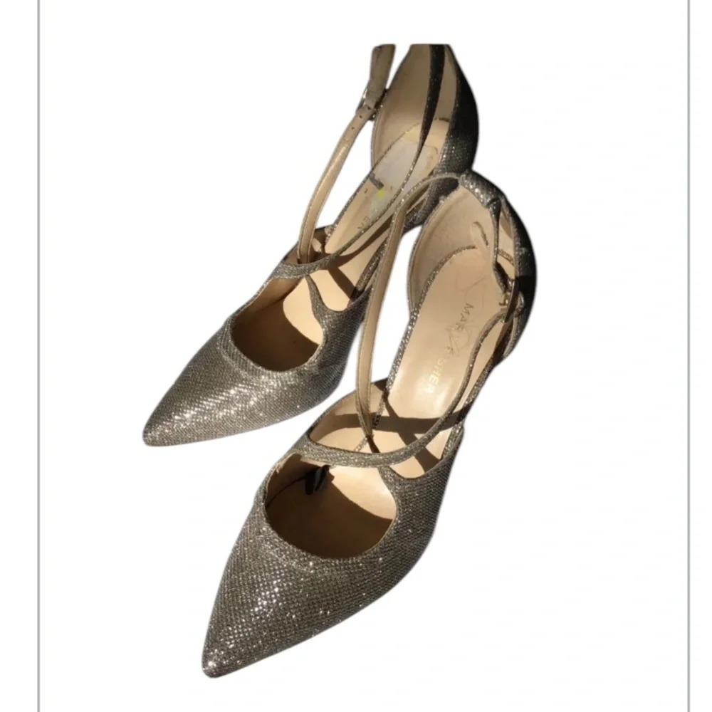 Marc Fisher Kaylane sparkly heels event evening holiday Size 9 - Picture 3 of 9